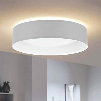 Eglo Pasteri Light Grey Fabric Led Ceiling Light Kaleidoscope