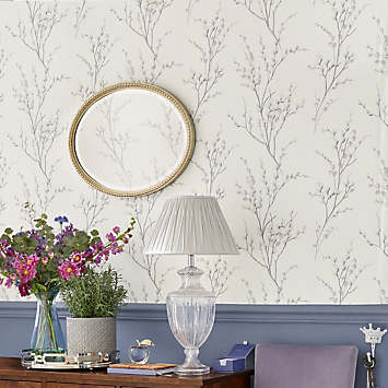 Laura Ashley Pussy Willow Wallpaper Kaleidoscope