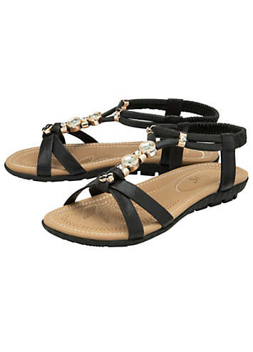 Lotus Black Bettina Sandals Kaleidoscope