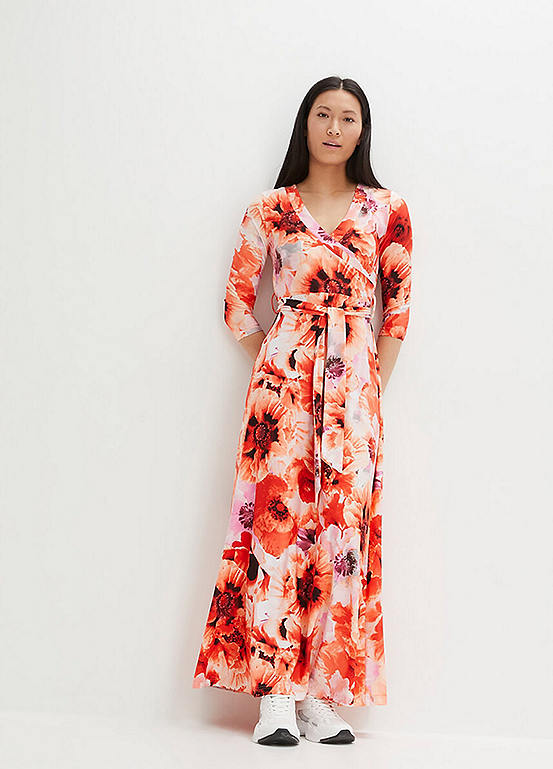 Bonprix Floral Print Maxi Dress Kaleidoscope