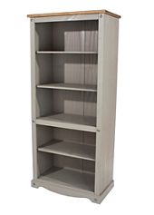 Sierra Grey & Pine 5 Shelf Tall Bookcase