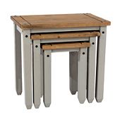 Sierra Grey & Pine Nest of Tables