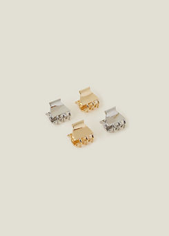 Accessorize 4-Pack Mini Metal Claw Clips
