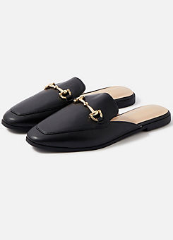 Accessorize Backless Metal Bar Loafers