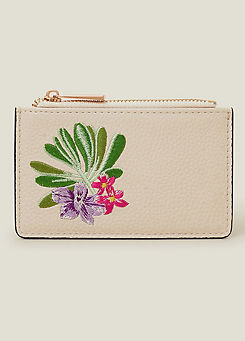 Accessorize Floral Embroidered Card Holder