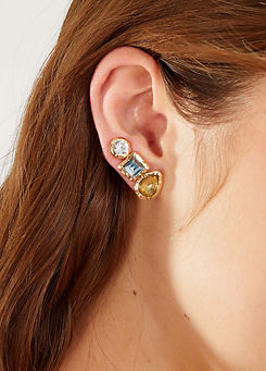 Accessorize Gem Stud Earrings 5 Pack