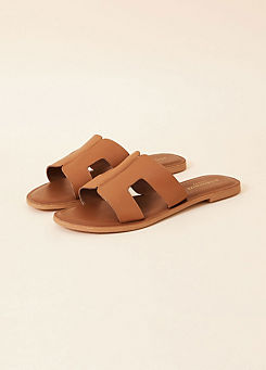 Accessorize Leather Cut-Out Detail Sliders