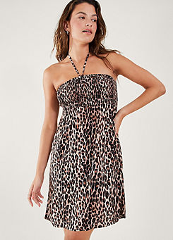 Accessorize Leopard Print Bandeau Dress