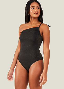 Accessorize One Shoulder Shimmer Swimsuit