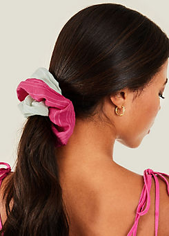 Accessorize Pack of 2 Crinkle Scrunchies