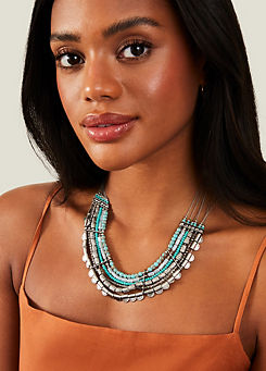 Accessorize Statement Beaded Necklace