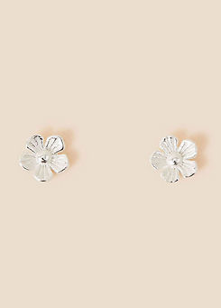 Accessorize Sterling Silver Flower Stud Earrings