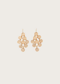 Accessorize Textured Disc Statement Earrings