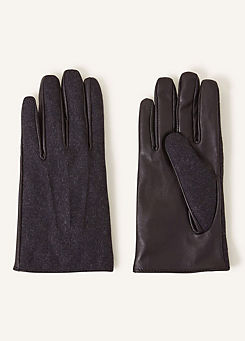 Accessorize Wool and Leather Gloves