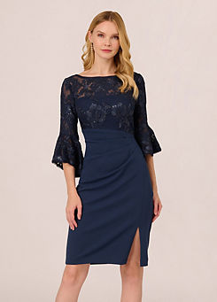 Adrianna Papell Floral Lace Combo Dress