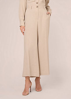 Adrianna Papell Full Wide Leg Utility Trousers with Slash Pockets