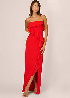 Adrianna by Adrianna Papell Stretch Crepe Column Gown