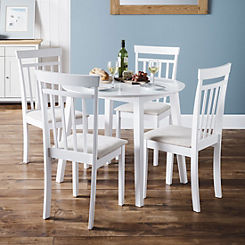 Almalfi Drop Leaf Dining Table & 4 Chairs