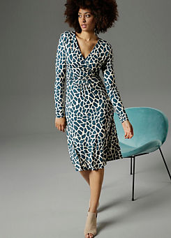 Aniston Animal Print Jersey Dress