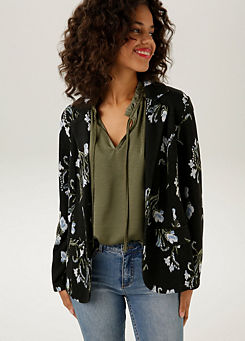Aniston Button Floral Print Blazer
