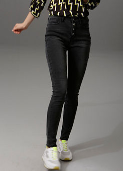 Aniston Casual Buttoned Skinny Jeans