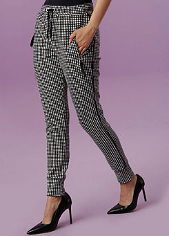 Aniston Casual Slip-On Houndstooth Pants