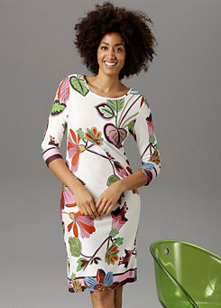 Aniston Floral Print Jersey Dress