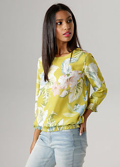 Aniston Floral Print Long Sleeve Blouse