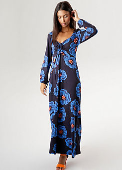 Aniston Floral Print Long Sleeve Maxi Dress