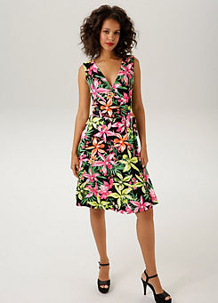 Aniston Floral Print Sleeveless Dress