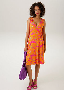 Aniston Floral Print V-Neck Sleeveless Summer Dress