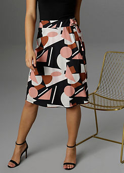 Aniston Graphic Print Skirt