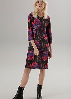 Aniston Selected Floral Print Jersey Dress