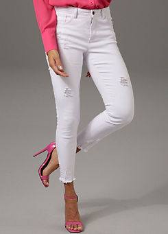 Aniston Skinny Fit Cropped Jeans
