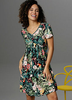 Aniston Tropical Print Summer Dress