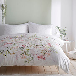 Ava Floral Burst Digital Print Cotton Duvet Cover & Standard Pillowcase Set