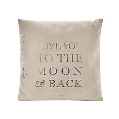 Bambino Love You to the Moon & Back 40cm Velvet Cushion