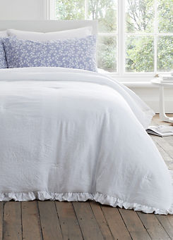 Bianca White Soft Washed Frill Bedspread