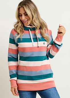 Brakeburn Stripe Cowl Neck Sweatshirt