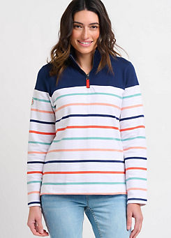Brakeburn Stripe Quarter Zip Sweatshirt
