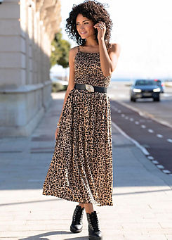 Buffalo Leopard Print Midi Dress