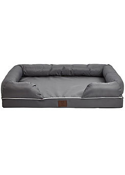 Bunty Grey Cosy Couch - Tough Water Resistant Mattress Dog Bed