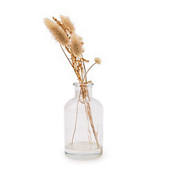 Candlelight Dried Flowers in Round Glass Vase