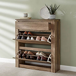 Canyon Grey Oak Shoe Cabinet