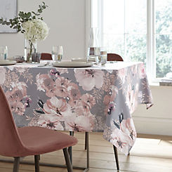 Catherine Lansfield Dramatic Floral Grey Tablecloth