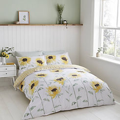 Catherine Lansfield Painted Sunflowers Duvet Cover & Pillowcase Set