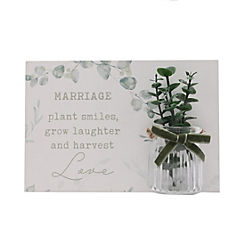Celebrations® Love Story ’Marriage’ Jar Plaque
