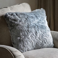Chic Living Grey Alaskan Faux Fur 50 x 50cm Cushion Cover