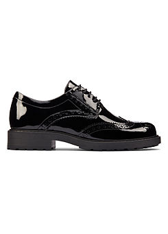 Clarks Orinoco2 Limit Wide E Fitting Black Patent Shoes