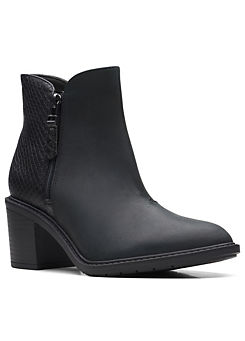Clarks Womens ’Scene’ Black Leather Ankle Boots